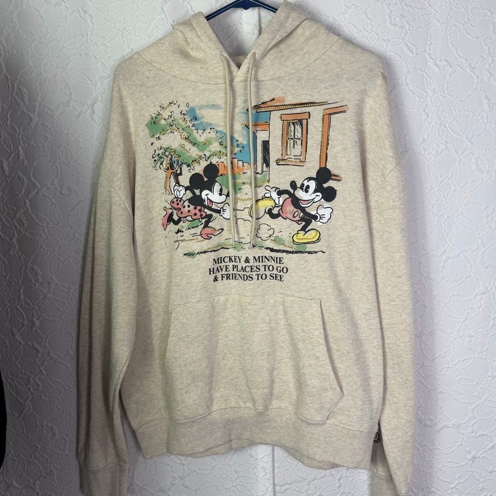 Disney Mickey Minnie Places To Go Graphic Hoodie Large - Picture 3 of 7